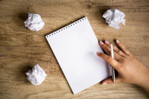 Blank paper waiting for keyword idea