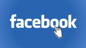 Cursor hovering over Facebook logo