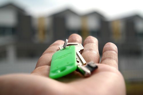 property estate agent with key