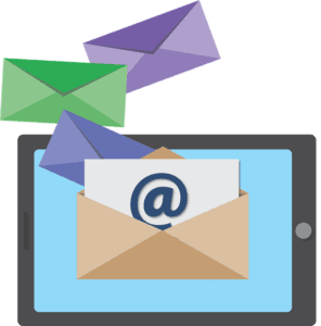 Emails from tablet