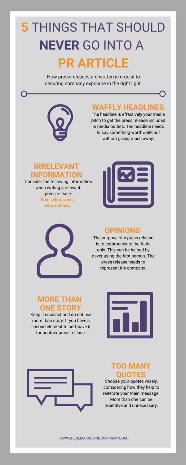 PR writing tips infographic